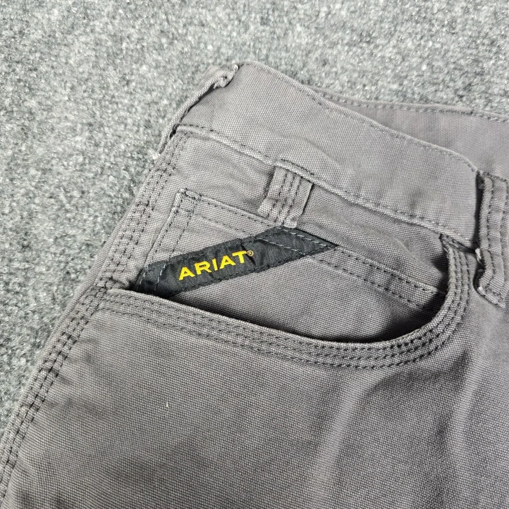 Ariat Pants Men's 38x31 Rebar M4 DuraStretch Gray Made Tough Work 1003025
